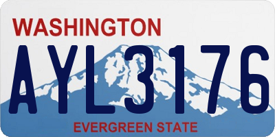 WA license plate AYL3176
