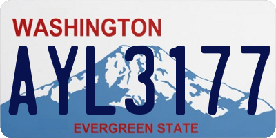 WA license plate AYL3177