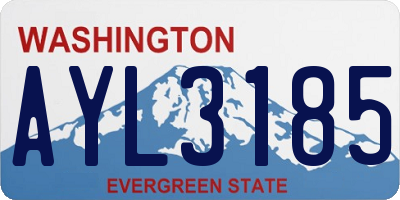 WA license plate AYL3185