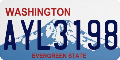 WA license plate AYL3198