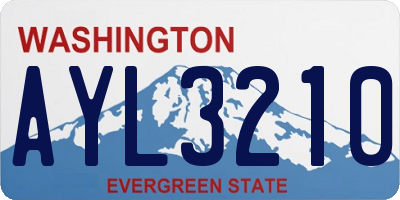 WA license plate AYL3210