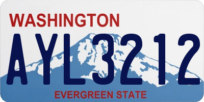 WA license plate AYL3212