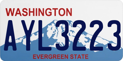 WA license plate AYL3223