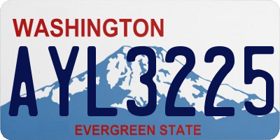 WA license plate AYL3225