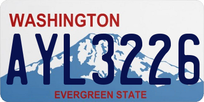 WA license plate AYL3226