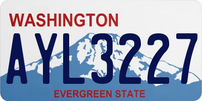 WA license plate AYL3227