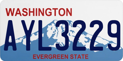 WA license plate AYL3229