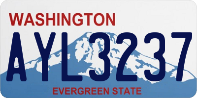 WA license plate AYL3237
