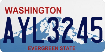 WA license plate AYL3245