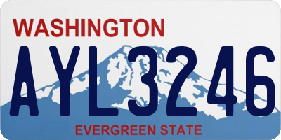 WA license plate AYL3246