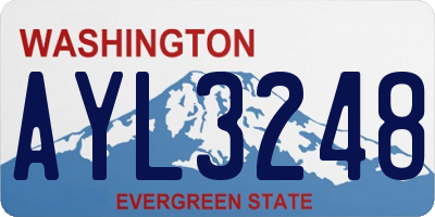 WA license plate AYL3248