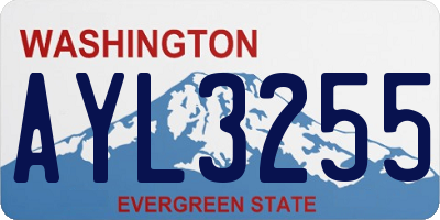 WA license plate AYL3255