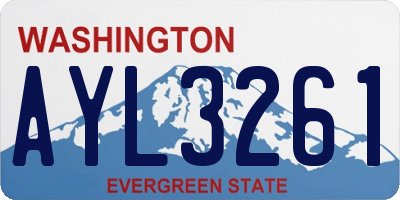 WA license plate AYL3261
