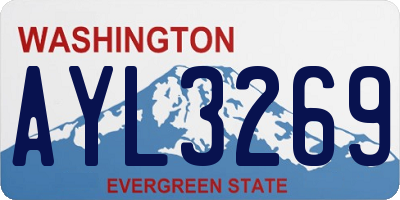 WA license plate AYL3269