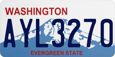 WA license plate AYL3270