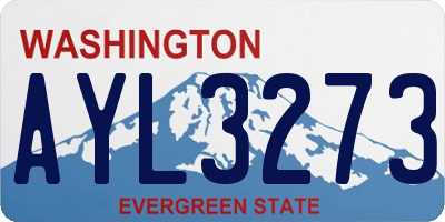 WA license plate AYL3273