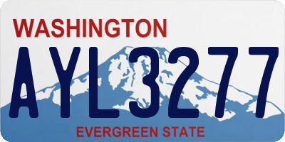 WA license plate AYL3277