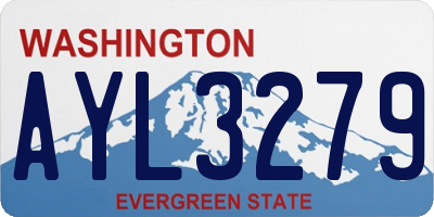 WA license plate AYL3279