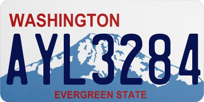 WA license plate AYL3284