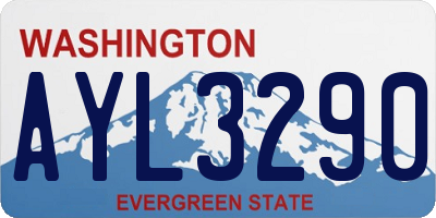 WA license plate AYL3290