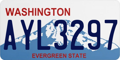 WA license plate AYL3297