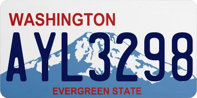 WA license plate AYL3298