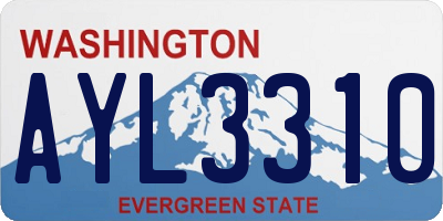 WA license plate AYL3310