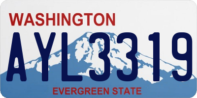WA license plate AYL3319