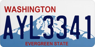 WA license plate AYL3341