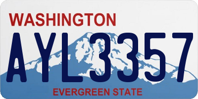 WA license plate AYL3357