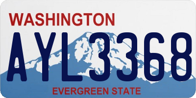 WA license plate AYL3368