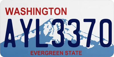 WA license plate AYL3370
