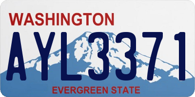 WA license plate AYL3371