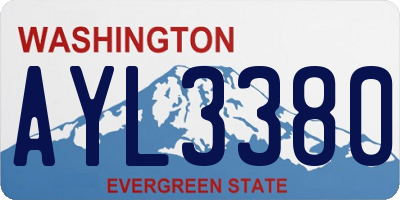 WA license plate AYL3380