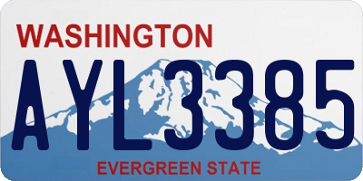 WA license plate AYL3385