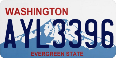 WA license plate AYL3396