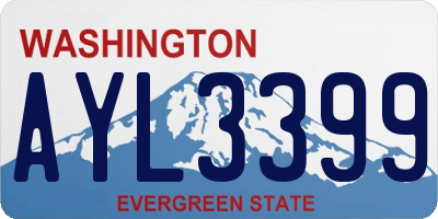 WA license plate AYL3399