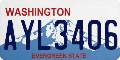 WA license plate AYL3406