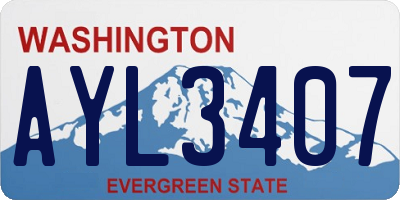 WA license plate AYL3407