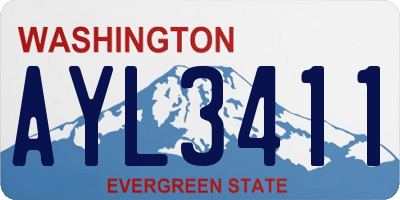 WA license plate AYL3411