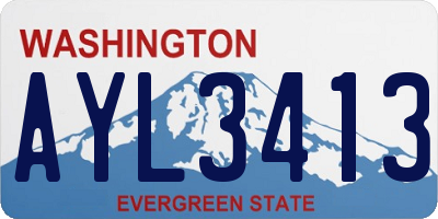 WA license plate AYL3413
