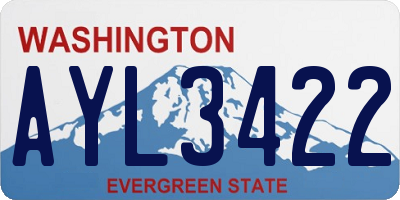 WA license plate AYL3422