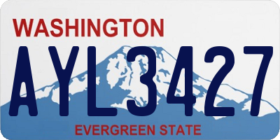 WA license plate AYL3427