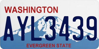 WA license plate AYL3439