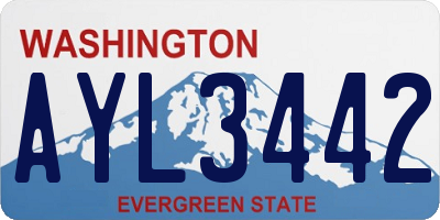 WA license plate AYL3442