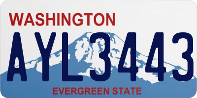 WA license plate AYL3443