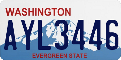 WA license plate AYL3446