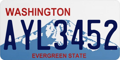 WA license plate AYL3452