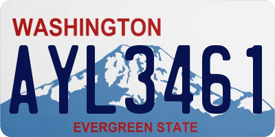 WA license plate AYL3461