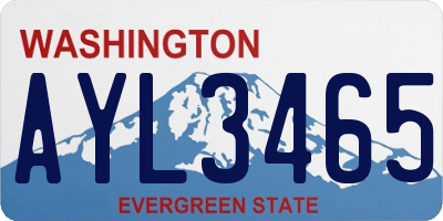WA license plate AYL3465